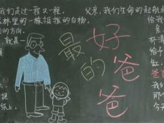 父亲节的黑板报版面设计图