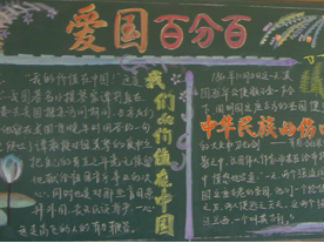 国庆节黑板报版面设计图30