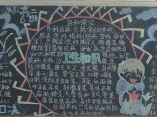 4.7世界卫生日黑板报版面设计图3