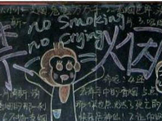 世界无烟日的黑板报版面设计图3