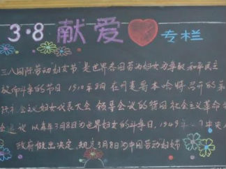 妇女节的黑板报版面设计图5