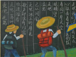 精美的五四青年节黑板报版面设计图2
