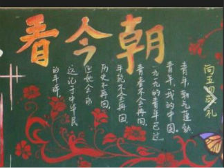 五四青年节黑板报版面设计图12