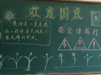 欢度国庆黑板报版面设计图