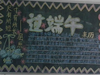 小学生端午节黑板报版面设计图