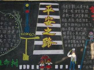 小学生安全教育黑板报版面设计图3