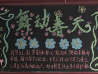 精美的春天黑板报版面设计图