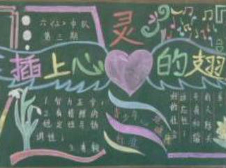 心理健康主题黑板报版面设计图