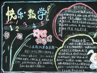 数学的小学生黑板报版面设计图