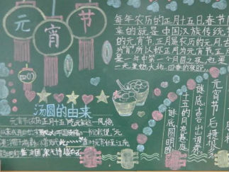 元宵节的黑板报版面设计图