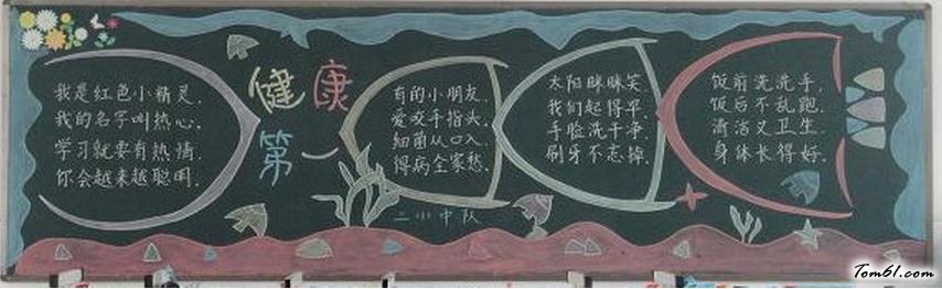 小学生春季健康黑板报版面设计图2图片1