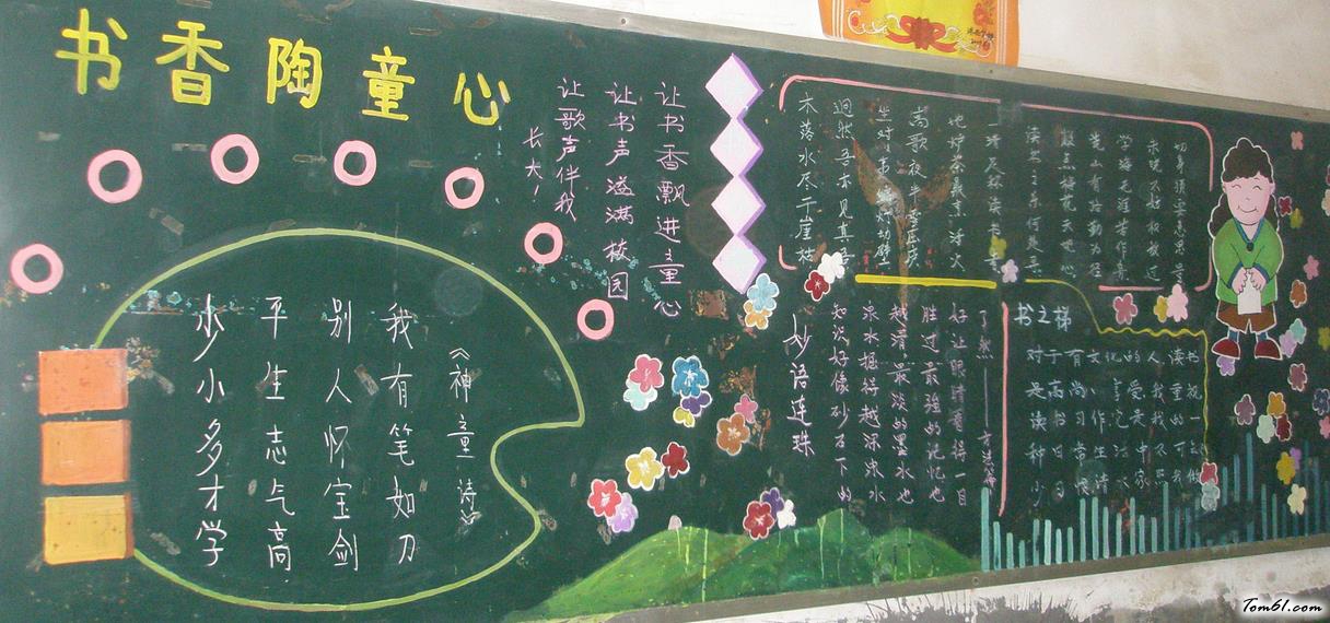 简单好看的读书黑板报版面设计图图片1