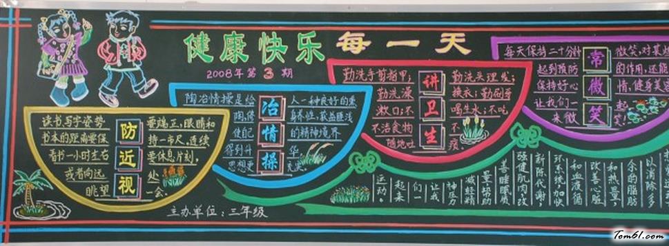 春季健康黑板报版面设计图图片1