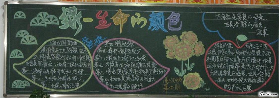 环保的黑板报版面设计图图片1