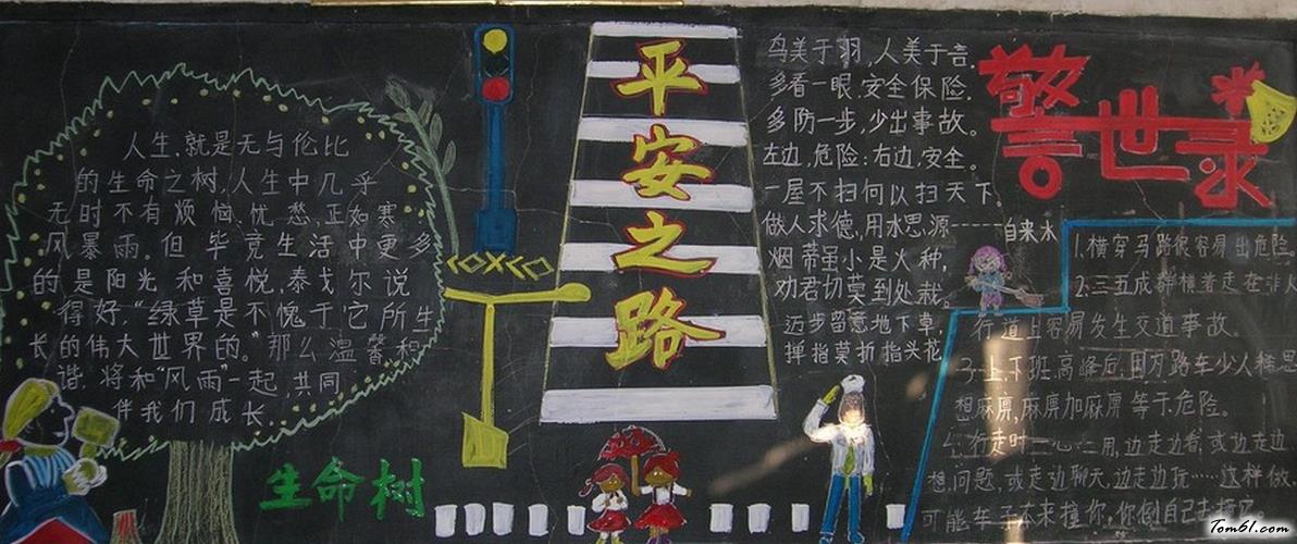 小学生安全教育黑板报版面设计图3图片1