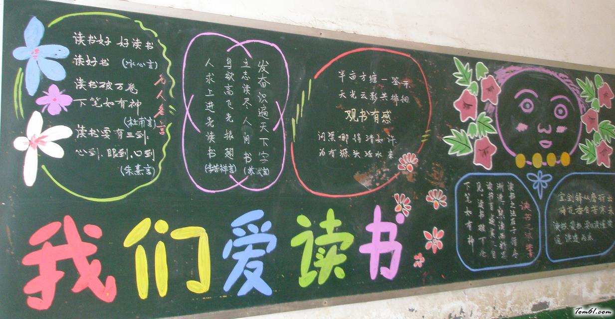 读书的黑板报版面设计图图片1