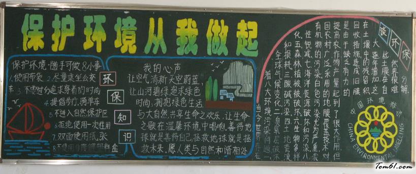 环保主题黑板报版面设计图3图片1