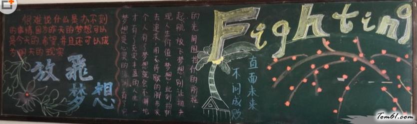 初中生放飞梦想黑板报版面设计图图片1