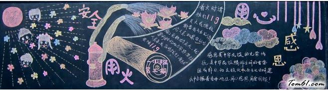 小学生安全教育黑板报版面设计图5图片1