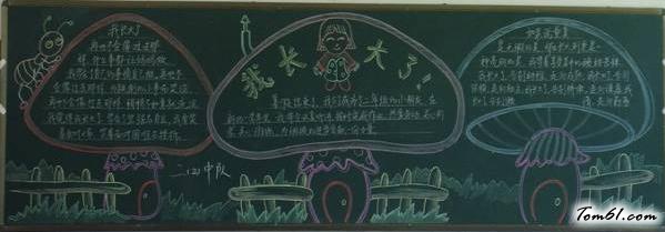 简单的迎接新学期黑板报版面设计图图片1