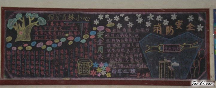 消防安全黑板报版面设计图图片1