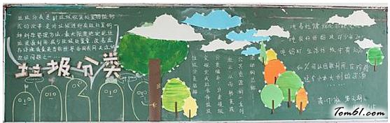 好看的环保主题黑板报版面设计图图片1