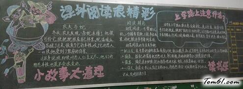阅读的黑板报版面设计图图片1