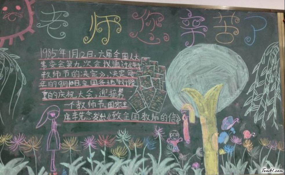 教师节主题黑板报版面设计图图片1