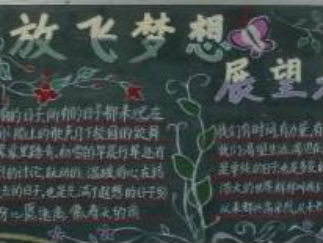展现青春风采的黑板报版面设计图