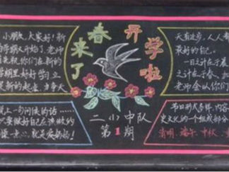 小学生迎接新学期黑板报版面设计图2