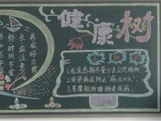 预防春季流感黑板报版面设计图3