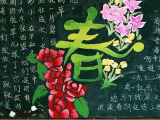 春天主题的黑板报版面设计图2