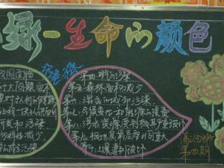 环保的黑板报版面设计图