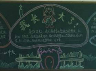 简单的迎接新学期黑板报版面设计图
