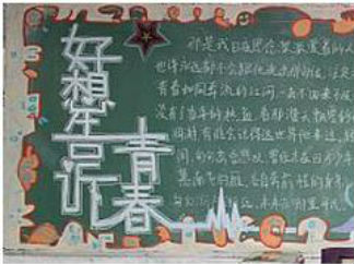 青春梦想主题黑板报版面设计图2