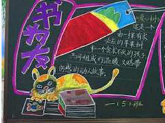 小学生读书黑板报版面设计图5