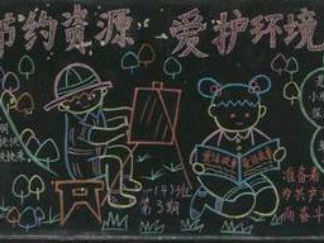 以环保为主题黑板报版面设计图