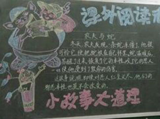 阅读的黑板报版面设计图