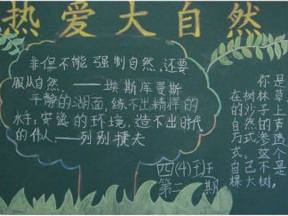 绿色环保黑板报版面设计图