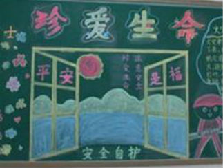 小学生安全教育黑板报版面设计图7