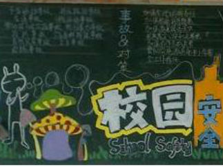 简单好看的校园安全黑板报版面设计图