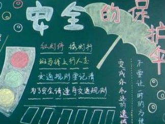 小学生安全教育黑板报版面设计图4