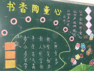 简单好看的读书黑板报版面设计图