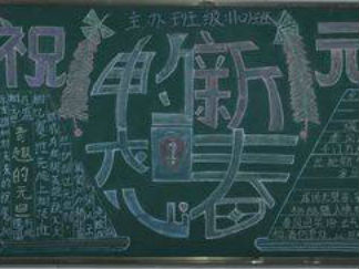 元旦黑板报版面设计图18
