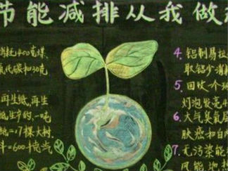 低碳生活黑板报版面设计图2