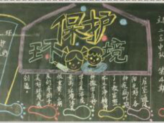 保护环境主题黑板报版面设计图