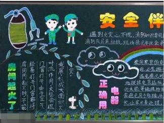 安全教育的黑板报版面设计图2