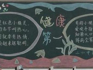 小学生春季健康黑板报版面设计图2