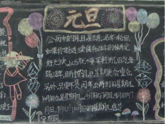 元旦黑板报版面设计图8