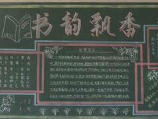 书香节活动的黑板报版面设计图